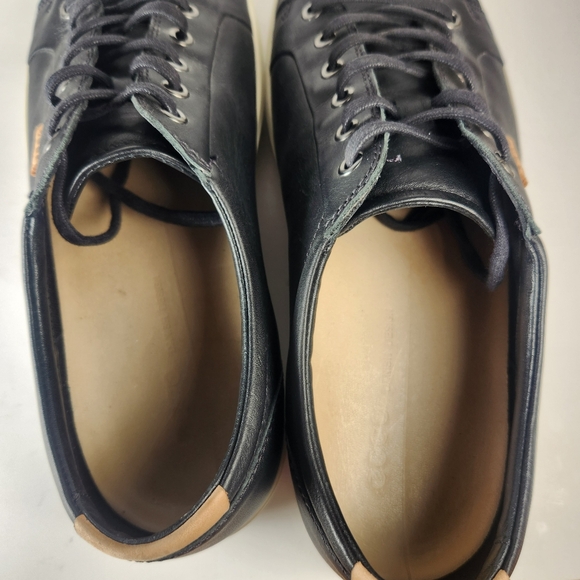 ECCO Men's Soft 7 Sneaker Size 11 EU 45 Black Leather Low Top Comfort Shoe - Picture 12 of 13